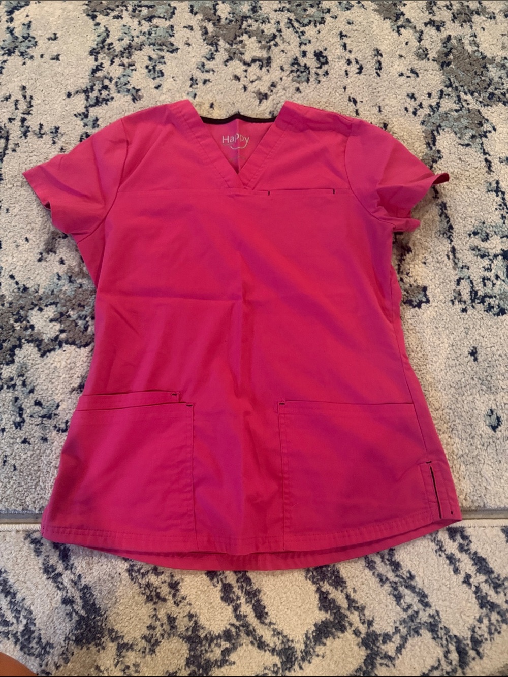 Scrubs Women's V-Neck Medical Top - Fuchsia Pink